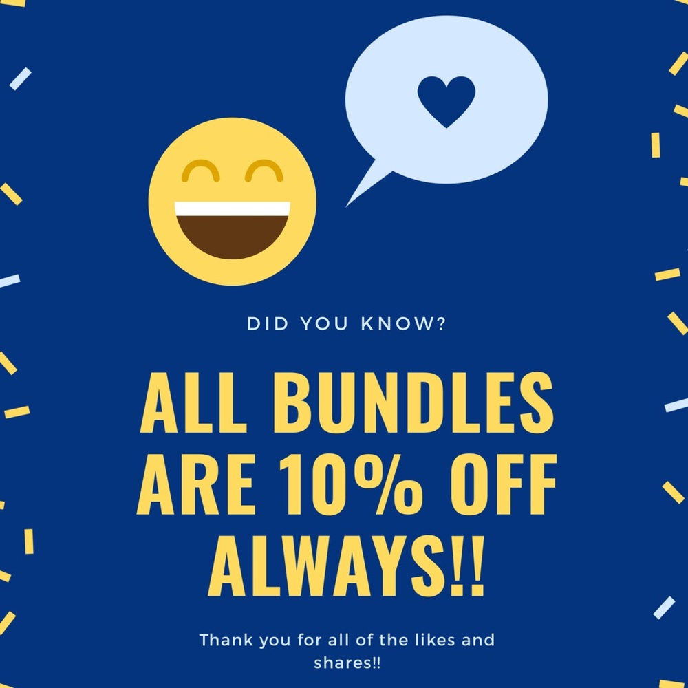 10% OFF ALL BUNDLES 😃
